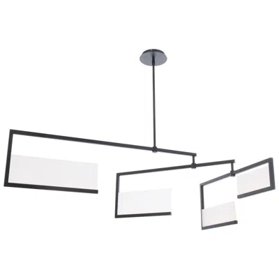 Dweled Quartet 14.88"h X 56"w 4-light Linear Pendant In Black