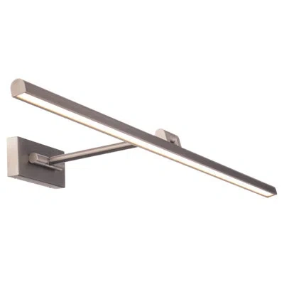 Dweled Reed 1 - Light Hardwired Dimmable Led Wall Mounted Picture Light In Brushed Nickel
