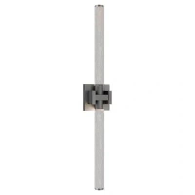 Dweled Ripple 32" Led Bath Vanity & Wall Light With Glass Shade And Built In Color Temperature Switch From  In Brushed Nickel