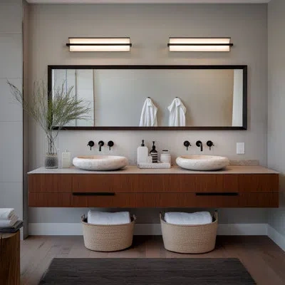Dweled Shard 34" Dimmable Led Bath Vanity & Wall Light With Built In Color Temperature Switch From 2700k/30 In Black