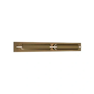 Dweled Spectacle 24" Dimmable Led Bath Vanity & Wall Light With Built In Color Temperature Switch From 2700 In Aged Brass
