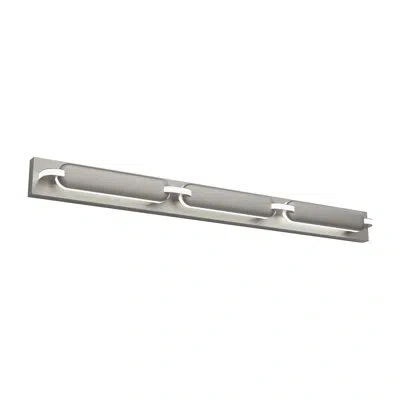 Dweled Spectacle 34" Dimmable Led Bath Vanity & Wall Light With Built In Color Temperature Switch From 2700 In Brushed Nickel
