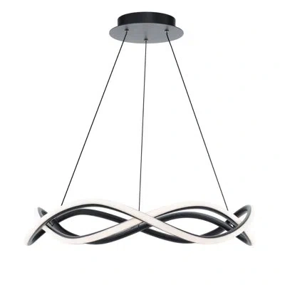 Dweled Swerve Led Chandelier In Black;black