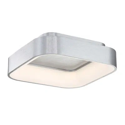 Dweled Tetris 1-light Led Flush Mount In Brushed Aluminum