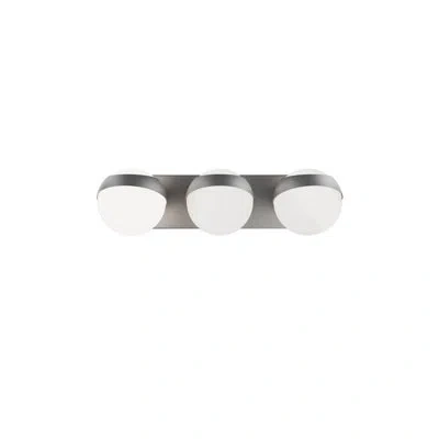 Dweled Tripoli 20" Dimmable Led Bath Vanity & Wall Light With Opal Glass Shade And Built In Color Temperatu In Brushed Nickel