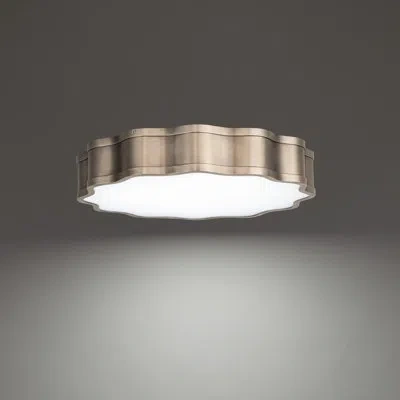 Dweled Vaughan Dimmable Led Wall & Ceiling Flush Mount In Brushed Nickel