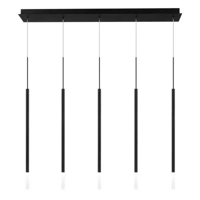 Dweled Viggo Linear 5 - Light Black Led Cluster Pendant