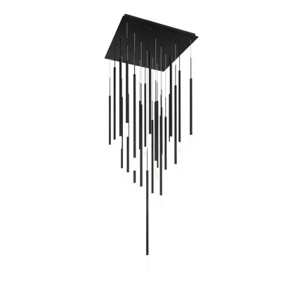 Dweled Viggo Square 25 - Light Black Led Cluster Pendant In Black;black
