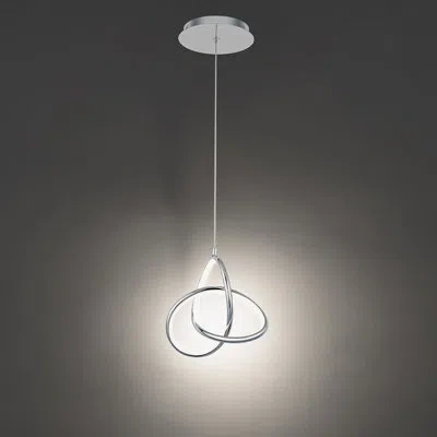 Dweled Vornado Led 7" Mini Pendant Light In Chrome