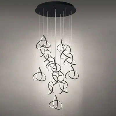 Dweled Vornado Round 15 - Led Light Pendant In Chrome