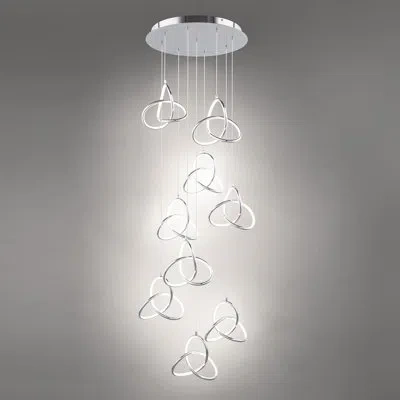 Dweled Vornado Round 9 - Led Light Pendant In Chrome