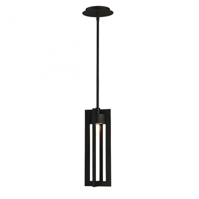 Dweled Wac Chamber 16" High Black Led Outdoor Hanging Light