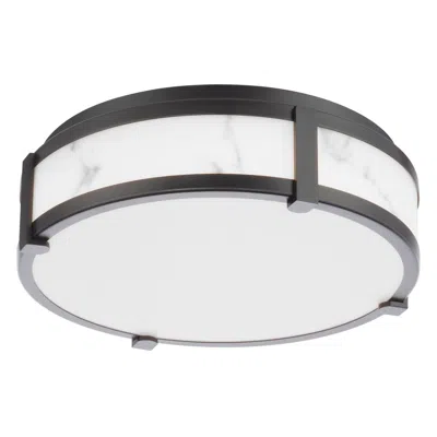 Dweled Wac Constantine 14" Wide Black Led Drum Ceiling Light