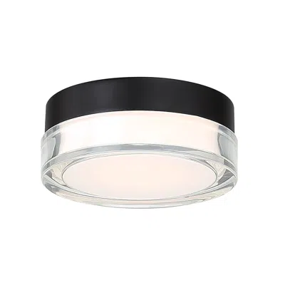 Dweled Wac Dot 6" Wide Black 2700k Led Outdoor Ceiling Light
