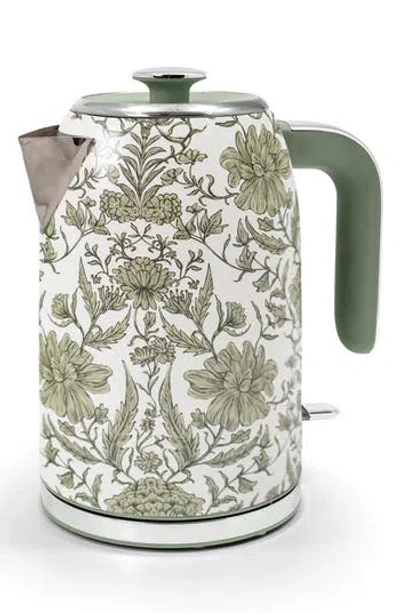 Dwell Studio Floral Print Electric Kettle In Green