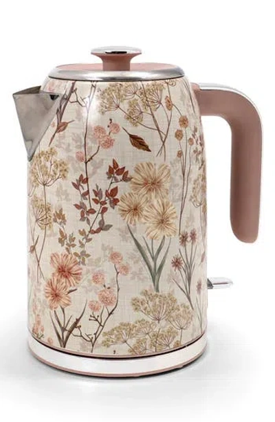 Dwell Studio Floral Print Electric Kettle In Neutral