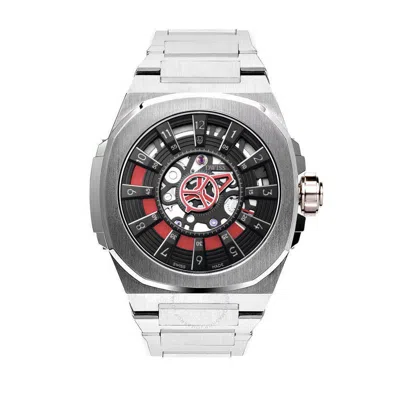 Dwiss M3s Automatic Black Dial Men's Watch M3s-red-bracelet In Metallic