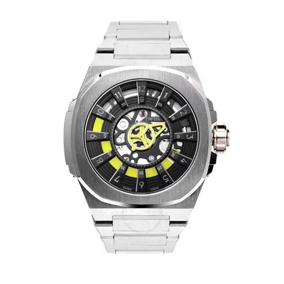 Dwiss M3s Automatic Black Dial Men's Watch M3s-yellow-bracelet