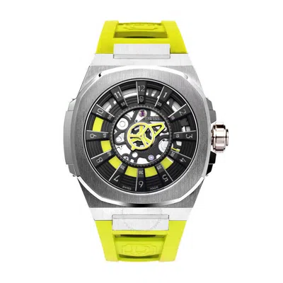 Dwiss M3s Automatic Black Dial Men's Watch M3s-yellow-rubber
