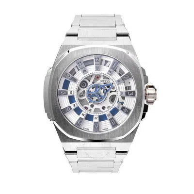 Dwiss M3s Automatic White Dial Men's Watch M3s-blue-bracelet In Metallic