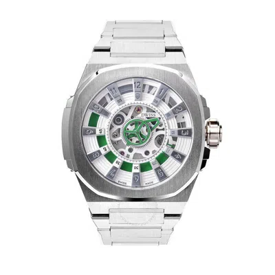 Dwiss M3s Automatic White Dial Men's Watch M3s-green-bracelet In Metallic