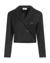 Dx Collection Woman Blazer Black Size M Polyester, Virgin Wool, Viscose, Elastane