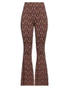 Dx Collection Woman Pants Camel Size L Viscose, Polyester, Metallic Fiber, Polyamide In Beige
