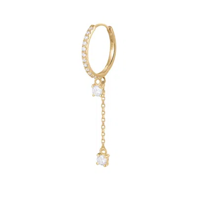 Dyamka Women's Must Paved Creole Chain Loop Yellow Gold
