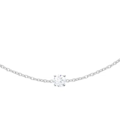 Dyamka Women's Silver Diamond Bracelet White Gold