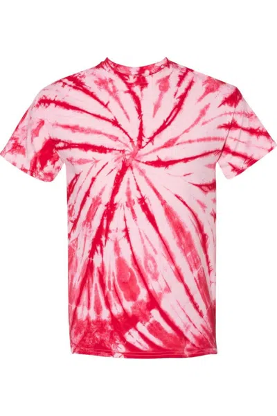 Dyenomite Contrast Cyclone Tie-dyed T-shirt In Red