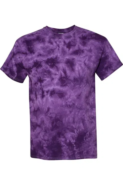 Dyenomite Crystal Tie-dyed T-shirt In Purple