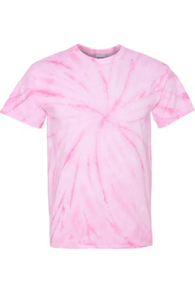 Dyenomite Cyclone Pinwheel Tie-dyed T-shirt In Pink