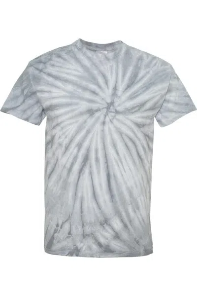 Dyenomite Cyclone Pinwheel Tie-dyed T-shirt In Silver