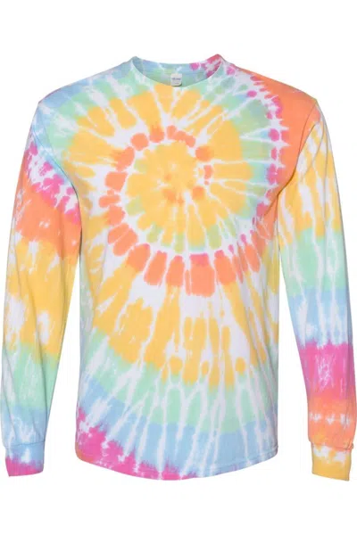 Dyenomite Multi-color Spiral Tie-dyed Long Sleeve T-shirt