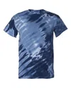Dyenomite Tiger Stripe Tie-dyed T-shirt In Blue