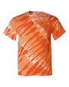 Dyenomite Tiger Stripe Tie-dyed T-shirt In Orange