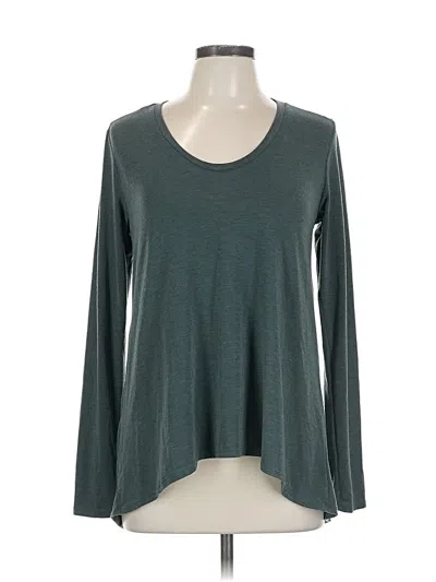 Pre-owned Dyi Define Your Inspiration Long Sleeve Top Gray Scoop Neck Tops