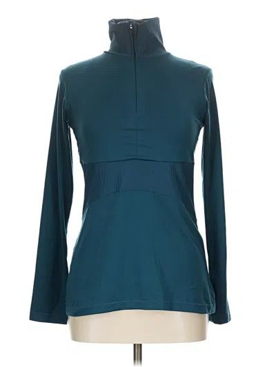 Pre-owned Dyi Define Your Inspiration Long Sleeve Top Teal Open Neckline Tops