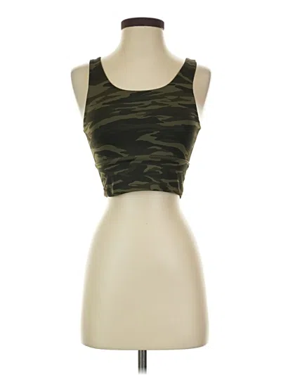 Pre-owned Dyi Define Your Inspiration Tank Top Green Camo Pattern Scoop Neck Tops