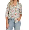 Dylan 1 Pocket Button-up Shirt In Denim In Yellow