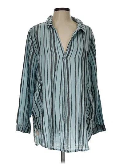 Pre-owned Dylan 3/4 Sleeve Blouse In Blue