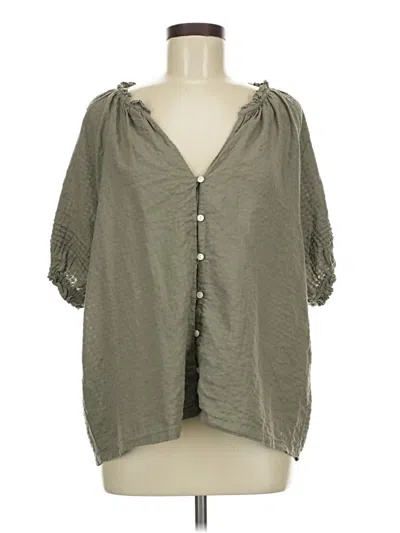 Pre-owned Dylan 3/4 Sleeve Blouse In Gray