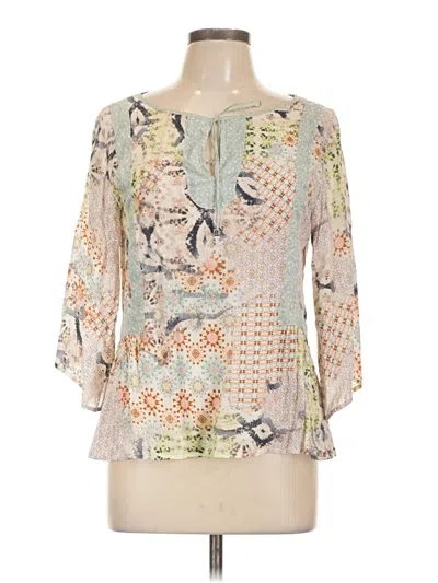 Pre-owned Dylan 3/4 Sleeve Blouse In Ivory