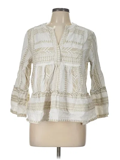 Pre-owned Dylan 3/4 Sleeve Blouse In Ivory