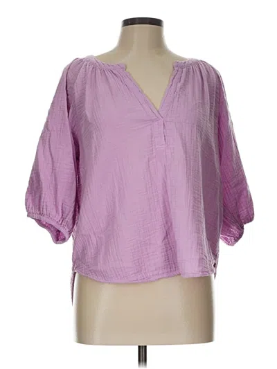 Pre-owned Dylan 3/4 Sleeve Blouse In Purple