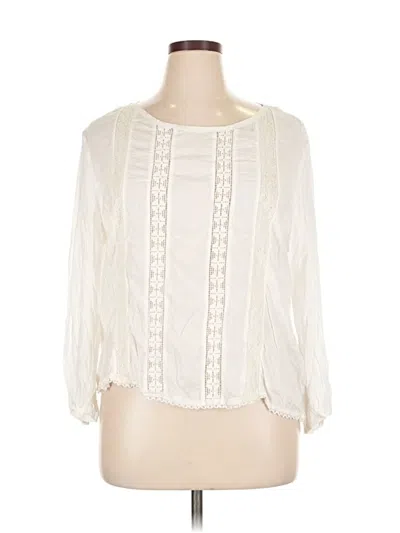Pre-owned Dylan 3/4 Sleeve Blouse In White