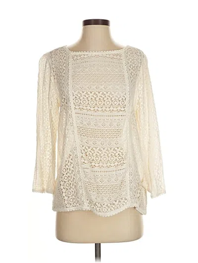 Pre-owned Dylan 3/4 Sleeve Blouse In White