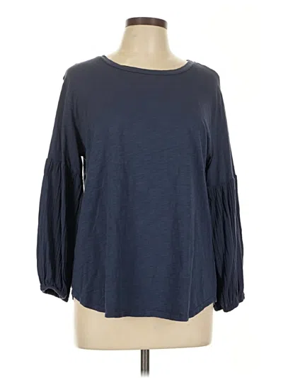 Pre-owned Dylan 3/4 Sleeve Top Blue Boatneck Tops
