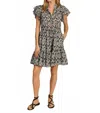Dylan Arden Dress In Black In Multi