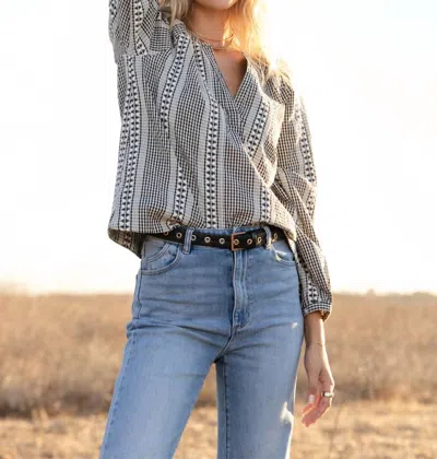 Dylan Bennet Blouse In Black In Gray